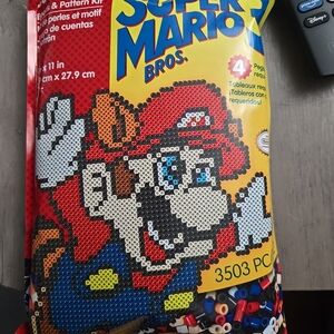 Disney Super Mario Bros Perler Bead Kit - Red, Blue, Yellow, Black, White